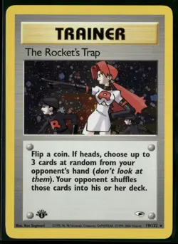 2000 Pokemon Gym Heroes The Rocket's Trap 19/132 1st Edition Holo Rare - Image 1