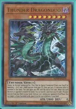 Yugioh MP19-EN170 Thunder Dragonduo Ultra Rare Near Mint 1st Edition - Image 1