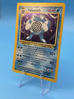 Pokemon TCG Poliwrath Base Set 2 15/130 Unlimited Holo LP+ - Image 2