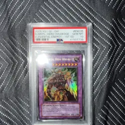 2005 YU-GI-OH! ELEMENTAL ENERGY 1ST ED #EN035 ELEMENTAL HERO WILDEDGE PSA 10 - Image 2