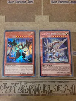 YUGIOH ODD-EYES SABER DRAGON YS15 SECRET + LANCER DRAGON BLLR ULTRA 1ST ED NM - Image 1