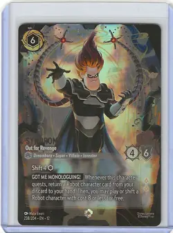 Disney Lorcana Wilds Unknown Enchanted Foil Syndrome Out For Revenge 238/204 - Image 1