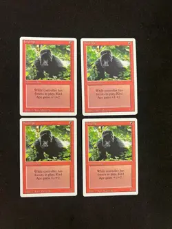 x4 Kird Ape [Revised/3rd Edition] 4x Magic MTG Cards LP - Image 1