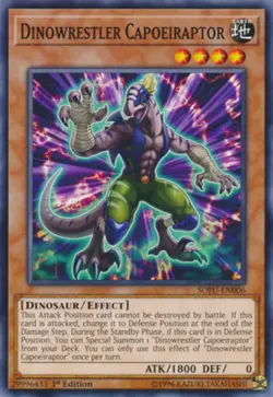 3x Yugioh SOFU-EN006 Dinowrestler Capoeiraptor Common 1ST ED NM - Image 1