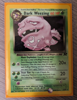 Pokemon Dark Weezing 14/82 Team Rocket Holo MP - Image 1