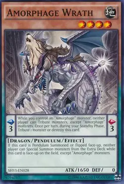 3x Yugioh SHVI-EN028 Amorphage Wrath Common Unlimited - Near Mint - Image 1