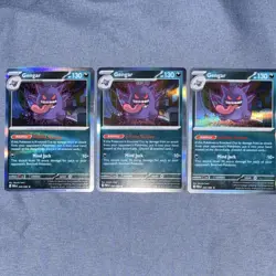 Pokemon GO Gengar 050/078 Holo Lot of 3 Cards English Collectible - Image 1