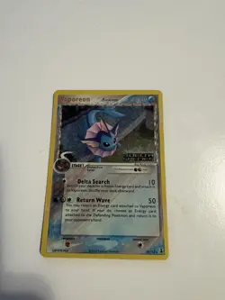 Pokemon TCG Vaporeon (Delta) EX Delta Species 18/113 Holo Holo Rare - Image 1