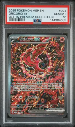 2025 POKEMON MEP EN-ME BLACK STAR PROMO #024 ORICORIO EX PSA 10 - Image 1