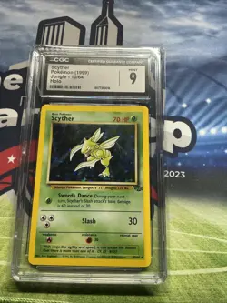 Pokemon CGC 9 1999 Scyther Jungle Rare Card - Image 1