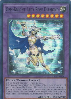 3x YUGIOH UNLIMITED POTE-EN044 GEM-KNIGHT LADY ROSE DIAMOND SUPER RARE (NM) - Image 1