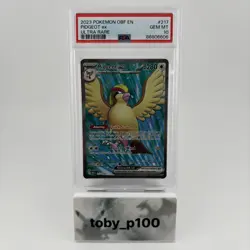 Pokemon Pidgeot ex 217/197 SV Obsidian Flames Full Art Ultra Rare #217 - PSA 10 - Image 1
