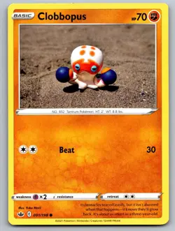 Clobbopus 091/198 Common Chilling Reign Pokemon Near Mint Yuka Morii Clay Art - Image 1