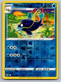 Whiscash 036/189 Uncommon Astral Radiance Pokemon Reverse Holo Near Mint - Image 1