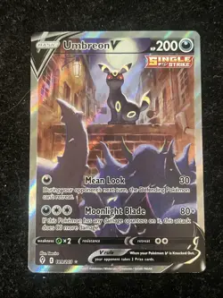 Pokemon TCG Umbreon V 189/203 SWSH07 Full Art Ultra Rare Holo English - Image 1