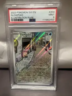 2023 POKEMON SVI EN-SCARLET & VIOLET ILLUSTRATION RARE #204 SLOWPOKE PSA 9 - Image 1