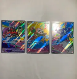 Litten Rowlet Popplio First Partner Illustration Collection Promo Set Pokemon - Image 1