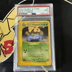 2003 Pokemon ~ Best of Game Promo ~ Dark Venusaur #7 ~ PSA 9 MINT - Image 1
