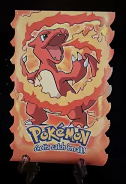 Charmeleon 5 of 12 Die-Cut Pokemon Topps The First Movie Black Label Mint Fresh - Image 1
