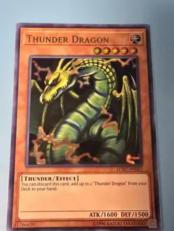 Yugioh - Thunder Dragon LCKC-EN067 1st Edition Ultra Rare NM - Image 2