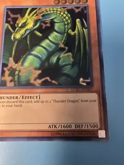 Yugioh - Thunder Dragon LCKC-EN067 1st Edition Ultra Rare NM - Image 3