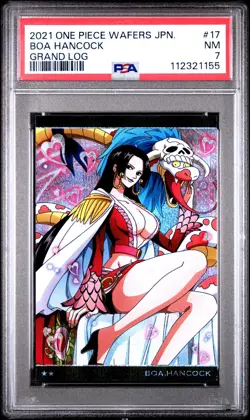 One Piece Wafer Card Boa Hancock R. No 10-17 Japanese PSA 7 Grand log - Image 1