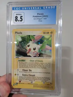 Pokemon Plusle EX Dragon TCG Holo Card 8/97 Rare CGC 8.5 - Image 1