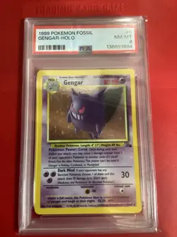 Pokemon TCG Fossil Gengar Holo Rare Card 5/62 PSA 8 - Image 1