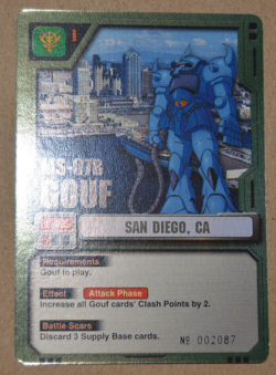 GUNDAM MS WAR TCG 2001 BANDAI FOIL PROMO BF-P05 SAN DIEGO, CA. EVENT CARD #2087 - Image 1