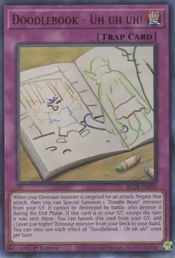 YUGIOH 1ST BLCR-EN034 DOODLEBOOK - UH UH UH! ULTRA RARE NEAR MINT (NM) - Image 1
