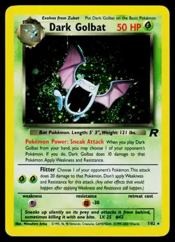 Dark Golbat 7/82 Holo Rare Team Rocket Pokemon Unlimited Holo Lightly Played - Image 1