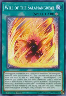 3x Yugioh SOFU-EN053 Will of the Salamangreat Common 1ST ED NM - Image 1