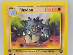 Rhydon 45/64 1st Edition Jungle WOTC 1999 Pokemon LP - Image 2
