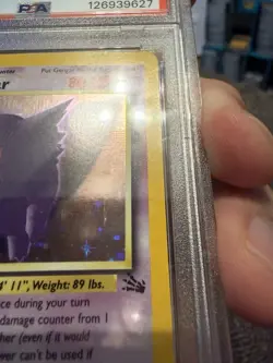 Pokemon Gengar Fossil Holo Rare PSA 9 5 1999 English Unlimited - Slab Scratches - Image 4