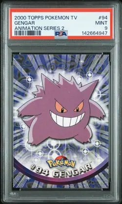 2000 Topps Pokemon Tv Animation Series 2 #94 Gengar Animation Series 2 PSA 9 - Image 1