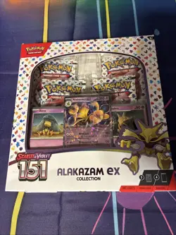 Pokemon TCG Scarlet and Violet - 151 Alakazam ex Collection Box - 4 Packs 820650855269 - Image 1