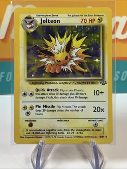 Jolteon #4 Holo Rare Pokemon TCG 1999 Jungle LP Lightly Played WoTC - Image 3