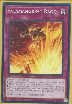 3x YUGIOH 1ST ED LD10-EN050 SALAMANGREAT RAGE COMMON NEAR MINT (NM) - Image 1