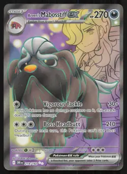 Arven's Mabosstiff ex 218/182 Ultra Rare Destined Rivals Pokemon Holo Near Mint - Image 1