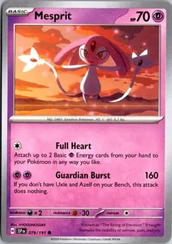 Pokemon Mesprit 079/191 Surging Sparks Common Regular NM English TCG - Image 1