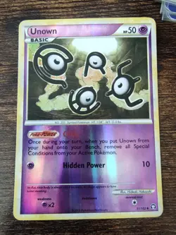 Pokemon Unown 51/102 HeartGold & Soulsilver Triumphant Reverse Holo - Image 1