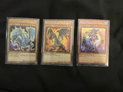 Yugioh MP22 Blue Eyes, Red Eyes, Dark Magician Girl Secret Rare 1st Ed - Image 1