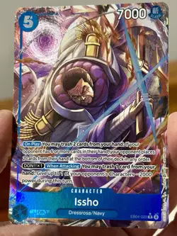 Issho EB04-022 Rare Alternate Art Holo - Azure Sea's Seven, One Piece TCG NM - Image 2