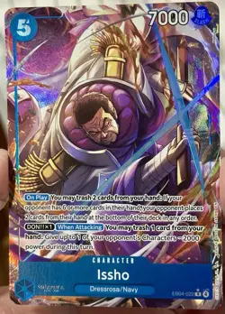 Issho EB04-022 Rare Alternate Art Holo - Azure Sea's Seven, One Piece TCG NM - Image 3
