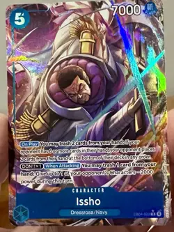 Issho EB04-022 Rare Alternate Art Holo - Azure Sea's Seven, One Piece TCG NM - Image 4