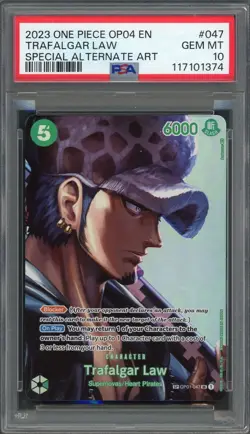 PSA 10 Trafalgar Law (SP Alt Art) OP04 OP01-047 EN One Piece B22 - Image 1