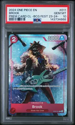PSA 10 2024 One Piece Bandai Card Games Fest 23-24 Edition #011 Brook GEM MT - Image 1