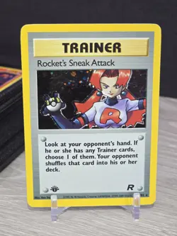 Pokemon Card Rocket's Sneak Attack 16/82 Team Rocket 1999 Holo Rare 1st Edition - Image 3