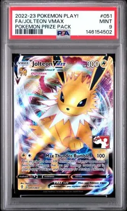 Pokemon Card Jolteon VMAX 051/203 Prize Pack Series Cards Holo PSA 9 LOW POP - Image 3