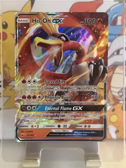 🔹Ho-Oh GX 21/147 Ultra Rare Full Art Holo🔹Burning Shadows Pokemon TCG Card - Image 1